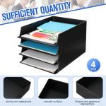 Stackable Plastic Document Organizer - 4 Trays