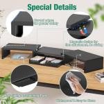 OPNICE Dual Monitor Stand with Drawer Organizer