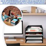 Stackable Plastic Document Organizer - 4 Trays