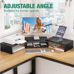 OPNICE Dual Monitor Stand with Drawer Organizer