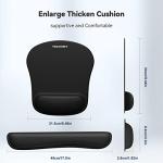 TECKNET Memory Foam Wrist Rest & Mouse Pad Set