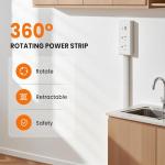 Adjustable Power Strip with USB-C and AC Outlets