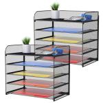 Vanulee 2 Pack Desktop Paper Organizer Set