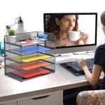 Vanulee 2 Pack Desktop Paper Organizer Set