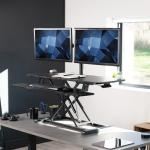 VIVO Adjustable Standing Desk Converter with Monitor Stand