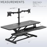 VIVO Adjustable Standing Desk Converter with Monitor Stand
