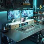 Mexin Dual Monitor Stand with Storage Drawers