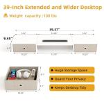 Mexin Dual Monitor Stand with Storage Drawers