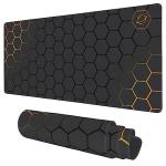 Large Black Gold Honeycomb Gaming Mouse Pad