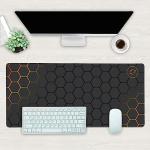 Large Black Gold Honeycomb Gaming Mouse Pad
