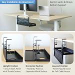 Under Desk Cable Management Tray with Swing Panel