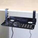 Under Desk Cable Management Tray with Swing Panel