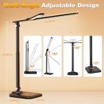 Adjustable LED Desk Lamp with USB Charging