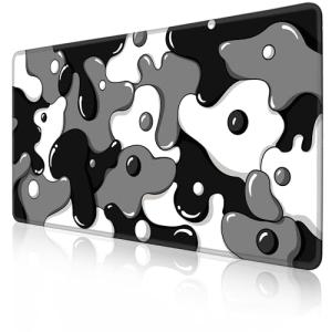 Cute Large Gaming Mouse Pad in Black & White
