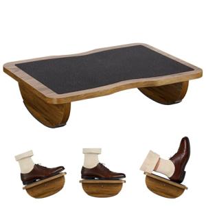 Ergonomic Wooden Footrest for Home Office Comfort