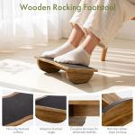Ergonomic Wooden Footrest for Home Office Comfort