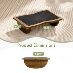 Ergonomic Wooden Footrest for Home Office Comfort
