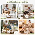Ergonomic Wooden Footrest for Home Office Comfort