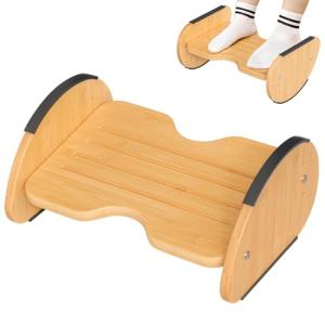 Amazer 2-in-1 Bamboo Adjustable Foot Rest