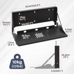 Wall-Mount Flip Down Keyboard Tray with Mouse Pad