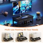 HEWORLIF Wood Monitor Stand with Organizer Drawer