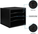 4-Tier Wooden Paper Organizer for Home Office