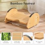 Amazer 2-in-1 Bamboo Adjustable Foot Rest
