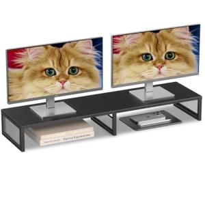 Gugsey Dual Monitor Stand and Desk Organizer