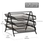 Mind Reader Metal Mesh 3-Tier Paper Tray