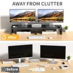 Gugsey Dual Monitor Stand and Desk Organizer
