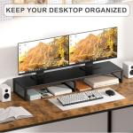 Gugsey Dual Monitor Stand and Desk Organizer