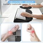 Ergonomic Keyboard Stand with Wrist Rest - Black