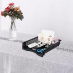 6 Pack Stackable Letter Trays - Black File Organizer