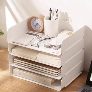 4-Tier Stackable Desk Organizer for Papers and Accessories