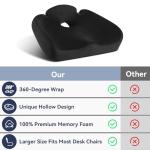 Ergonomic Memory Foam Seat Cushion for Office Chairs