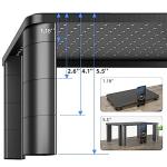 Pholiten Monitor Stand with Storage Drawer, Black