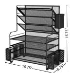 7-Tier Desk File Organizer with Pen Holder