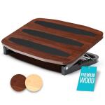 Ergonomic Adjustable Under Desk Foot Stool - Walnut