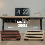 Ergonomic Adjustable Under Desk Foot Stool - Walnut