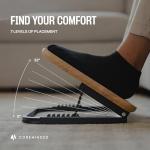 Ergonomic Adjustable Under Desk Foot Stool - Walnut