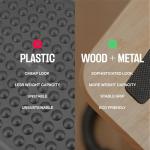 Ergonomic Adjustable Under Desk Foot Stool - Walnut