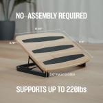 Ergonomic Adjustable Under Desk Foot Stool - Walnut