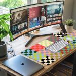iCasso Retro Checkered XXL Desk Mat