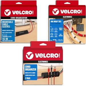 VELCRO Cable Management Kit for Desk Setup