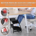 Adjustable Dual Step Footrest for Office Comfort