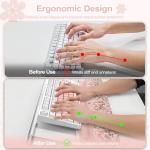 Adjustable Keyboard Stand with Wrist Rest - Pink