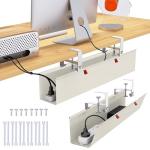 Compact Clamp-On Cable Management Tray for Desks