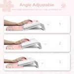 Adjustable Keyboard Stand with Wrist Rest - Pink