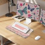 Adjustable Keyboard Stand with Wrist Rest - Pink