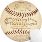 Vintage Baseball Round Mouse Pad for Home Office
